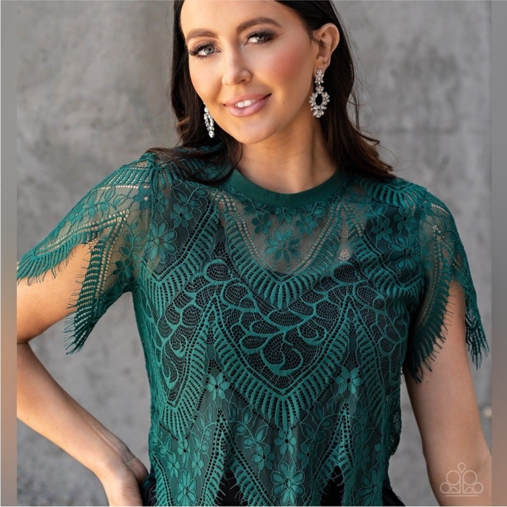 Bishop + Young Jade Lace Blouse